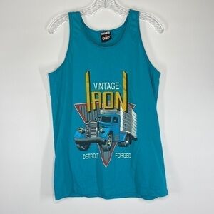 Vintage Signal Sports Iron Ford Detroit Foraged Tank Top 1992